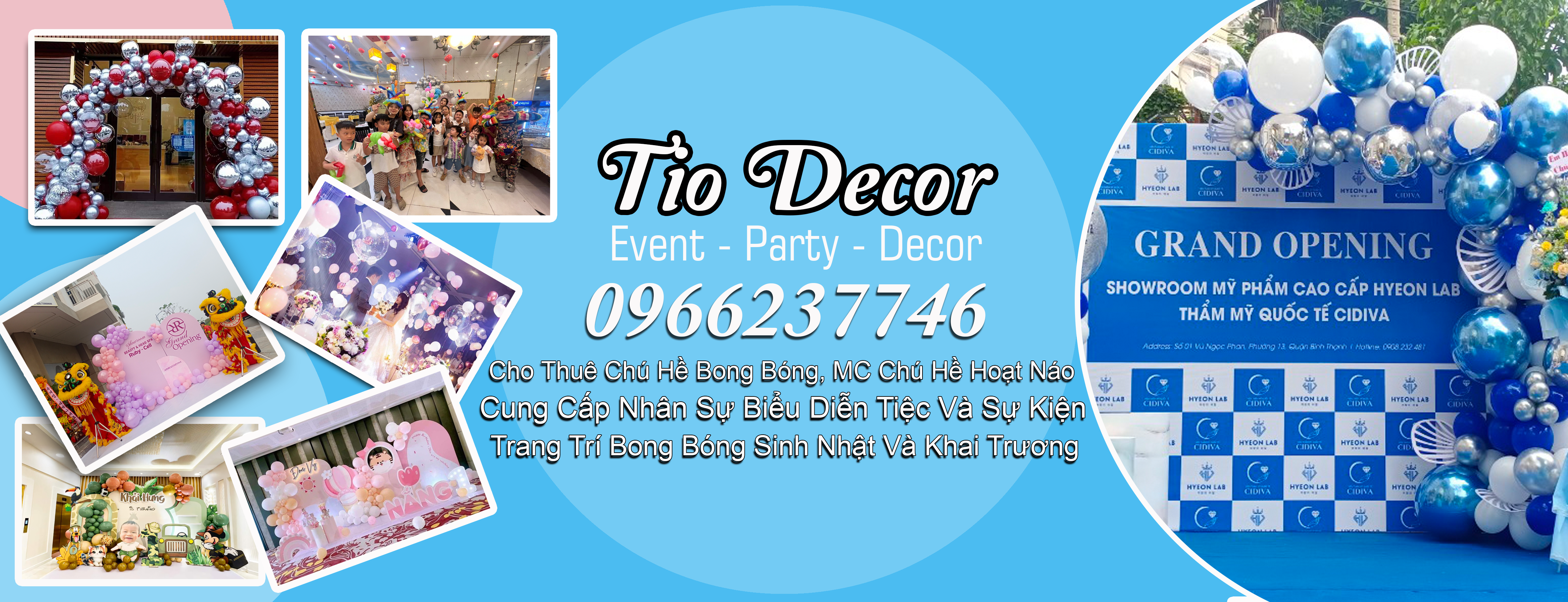 cho thuê chú hề - trang trí sinh nhật - tiodecor.vn